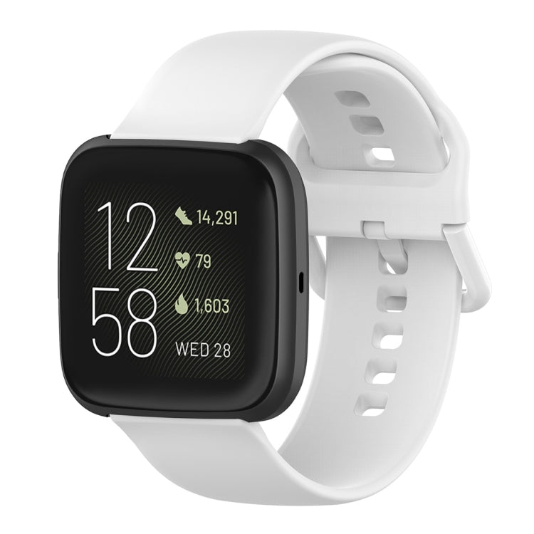 สายนาฬิกาข้อมือซิลิโคนหัวเข็มขัดสีสำหรับ Fitbit Versa 2 / Versa / Versa Lite / Blaze, Size: S, Size: L