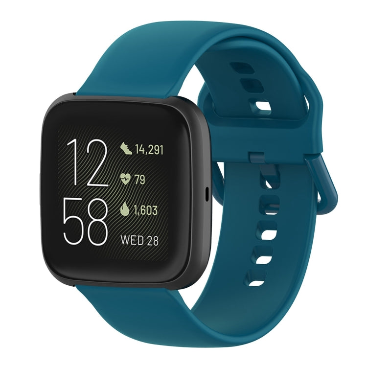 สายนาฬิกาข้อมือซิลิโคนหัวเข็มขัดสีสำหรับ Fitbit Versa 2 / Versa / Versa Lite / Blaze, Size: S, Size: L