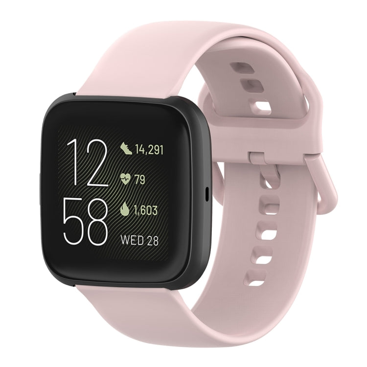 สายนาฬิกาข้อมือซิลิโคนหัวเข็มขัดสีสำหรับ Fitbit Versa 2 / Versa / Versa Lite / Blaze, Size: S, Size: L