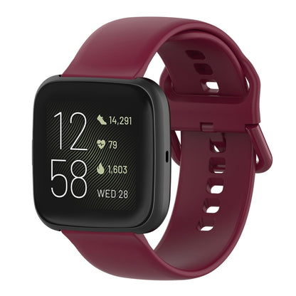 สายนาฬิกาข้อมือซิลิโคนหัวเข็มขัดสีสำหรับ Fitbit Versa 2 / Versa / Versa Lite / Blaze, Size: S, Size: L