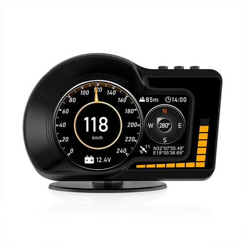 F15 รถความละเอียดสูง LCD เครื่องมือ OBD + GPS HUD Head-up Display, F15