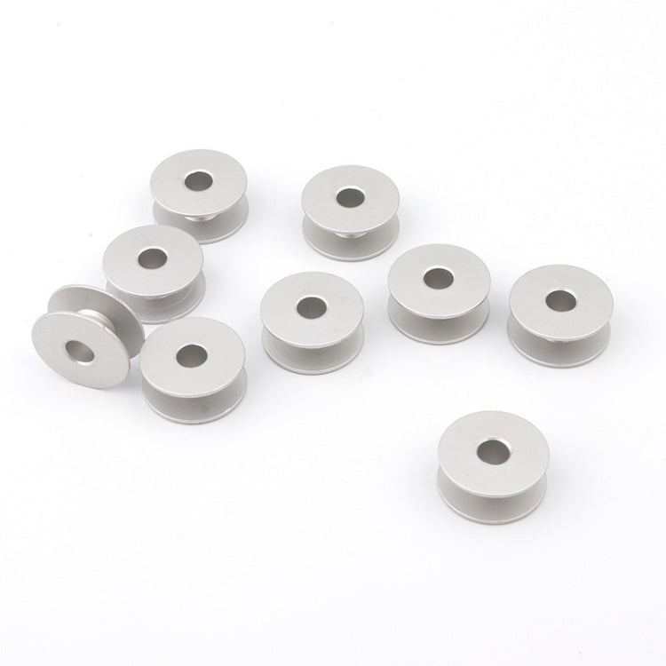 100 PCS จักรเย็บผ้าไฟฟ้า Spools กระสวยแกน Bobbins เก็บอุปกรณ์เสริมเครื่องมือเย็บปักถักร้อย, Aluminum, Color Plastic