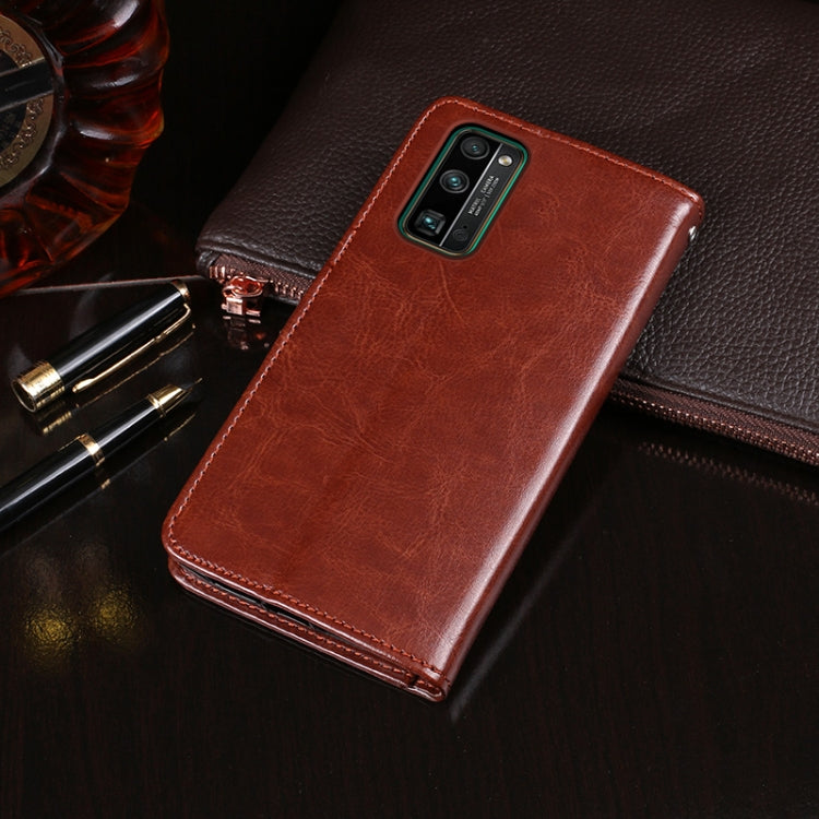 idewei Crazy Horse Texture ซองหนังพลิกแนวนอนพร้อมตัวยึดและช่องเสียบการ์ดและกระเป๋าสตางค์, For Huawei Honor 30 Pro, For Huawei P40 Pro+, For OPPO A12E, For Galaxy A31, For Galaxy M11, For Xiaomi Black Shark 3 Pro
