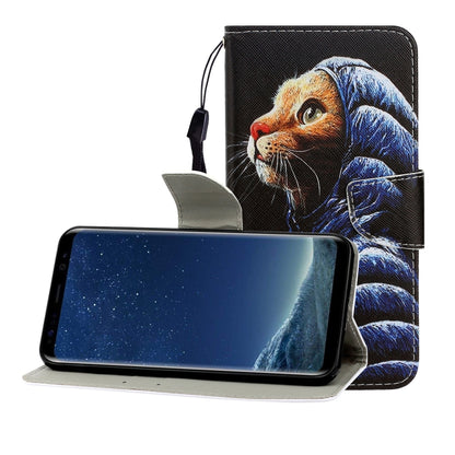 ซองหนังพลิกแนวนอนสีพร้อมตัวยึดและช่องเสียบการ์ดและกระเป๋าสตางค์, For Galaxy S8 Plus, For Galaxy S9, For Galaxy S9 Plus