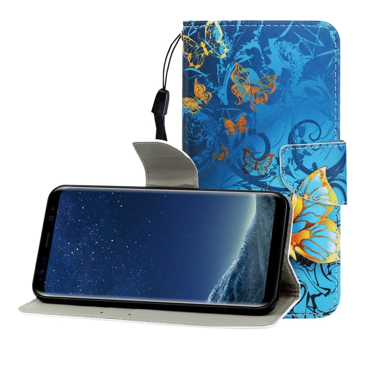 ซองหนังพลิกแนวนอนสีพร้อมตัวยึดและช่องเสียบการ์ดและกระเป๋าสตางค์, For Galaxy S8 Plus, For Galaxy S9, For Galaxy S9 Plus