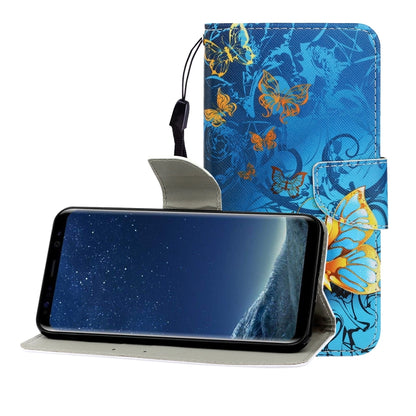 ซองหนังพลิกแนวนอนสีพร้อมตัวยึดและช่องเสียบการ์ดและกระเป๋าสตางค์, For Galaxy S8 Plus, For Galaxy S9, For Galaxy S9 Plus