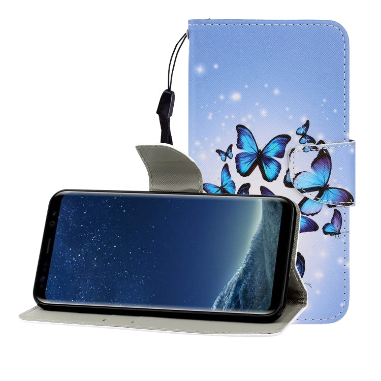 ซองหนังพลิกแนวนอนสีพร้อมตัวยึดและช่องเสียบการ์ดและกระเป๋าสตางค์, For Galaxy S8 Plus, For Galaxy S9, For Galaxy S9 Plus