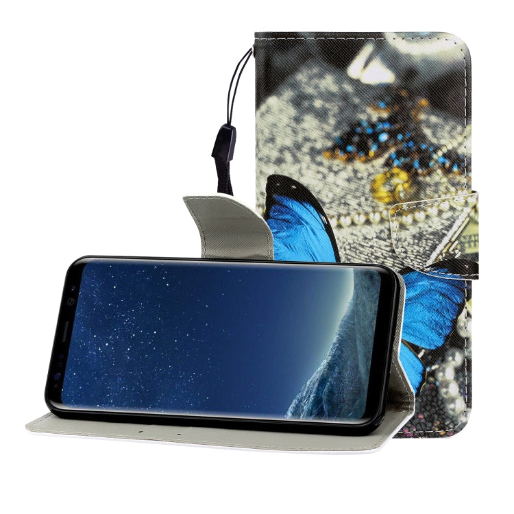 ซองหนังพลิกแนวนอนสีพร้อมตัวยึดและช่องเสียบการ์ดและกระเป๋าสตางค์, For Galaxy S8 Plus, For Galaxy S9, For Galaxy S9 Plus