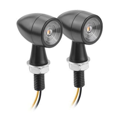 สำหรับคาวาซากิ / ซูซูกิ / ยามาฮ่า / ฮอนด้า T-S002 1 คู่รถจักรยานยนต์ LED มินิไฟเลี้ยวโลหะไฟสัญญาณย้อนยุค, For Kawasaki / Suzuki / Yamaha / Honda