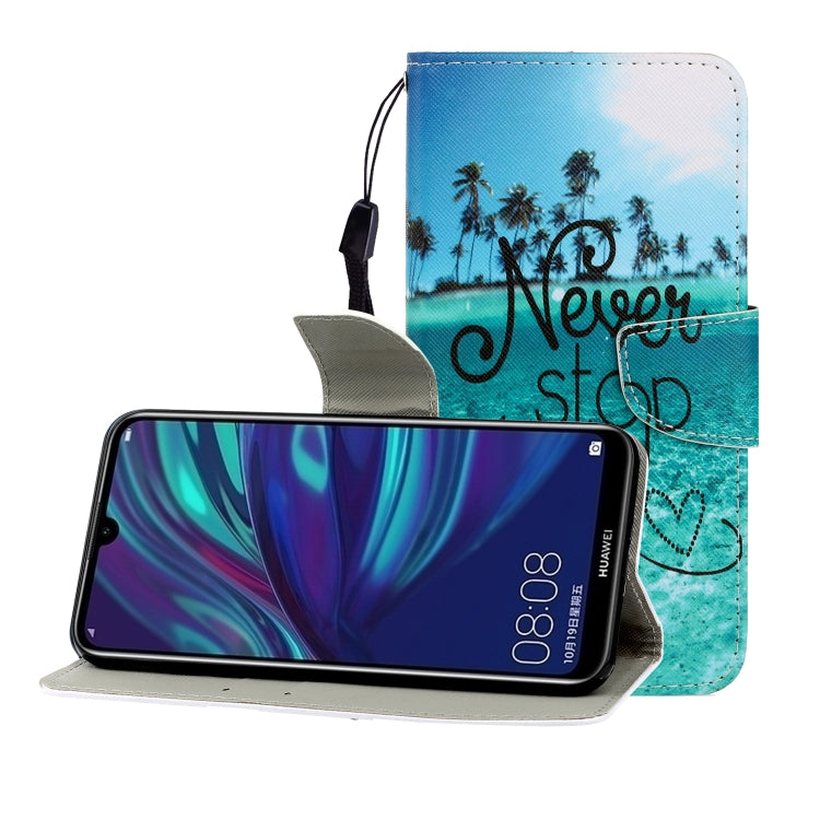 ซองหนังพลิกแนวนอนสีพร้อมตัวยึดและช่องเสียบการ์ดและกระเป๋าสตางค์, For Huawei Enjoy 9, For Huawei Enjoy 10S, For Huawei Honor 9A