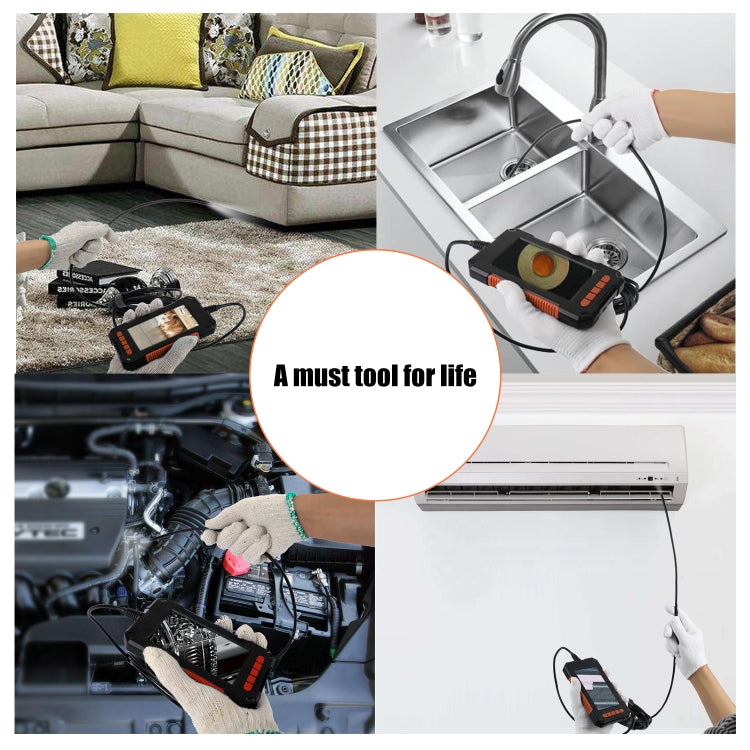 P40 กล้องเอนโดสโคปอุตสาหกรรมหน้าจอแนวตั้งแบบพกพากันน้ำแบบพกพาขนาด 8 มม. HD, 2m, 5m, 10m