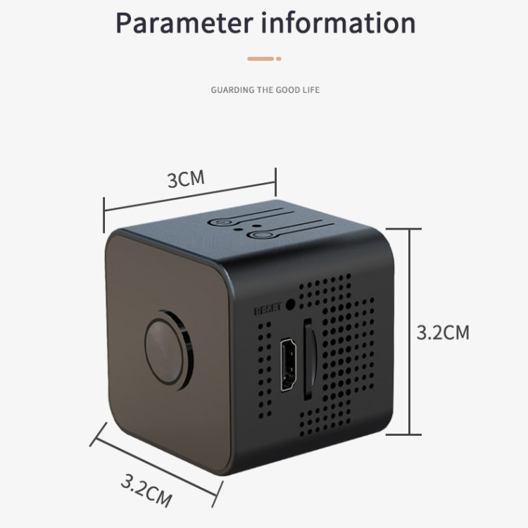 กล้อง X1 1080P Small Cube Mini HD WiFi รองรับการมองเห็นตอนกลางคืนแบบอินฟราเรดและการตรวจจับการเคลื่อนไหว, X1