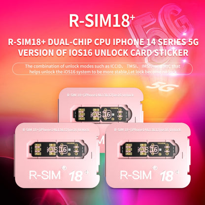 R-SIM 18+ เปลี่ยนการล็อคเป็นระบบ iOS16 ที่ปลดล็อค การ์ดปลดล็อคสากล 5G, R-SIM 18+