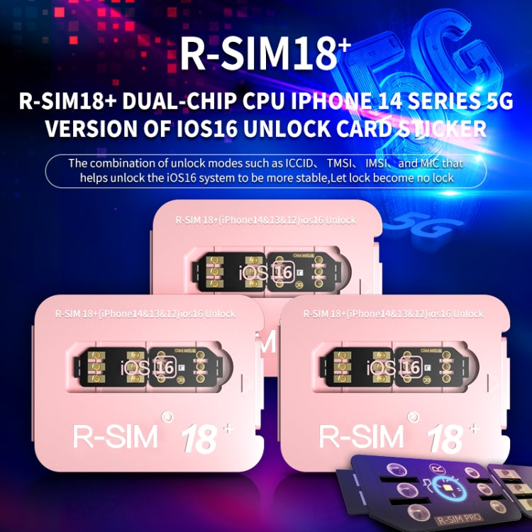 R-SIM 18+ เปลี่ยนการล็อคเป็นระบบ iOS16 ที่ปลดล็อค การ์ดปลดล็อคสากล 5G, R-SIM 18+
