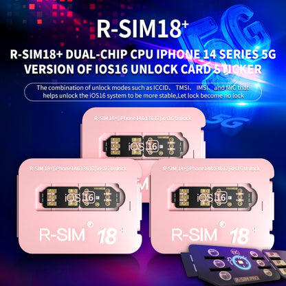 R-SIM 18+ เปลี่ยนการล็อคเป็นระบบ iOS16 ที่ปลดล็อค การ์ดปลดล็อคสากล 5G, R-SIM 18+