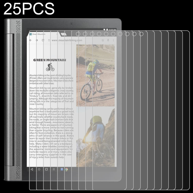 25 ชิ้นสำหรับ Lenovo Yoga Tab3 Pro-X90Y 10.1 9H 0.3 มม. ฟิล์มกระจกนิรภัยป้องกันการระเบิด, For Lenovo Yoga Tab3 Pro-X90Y 10.1