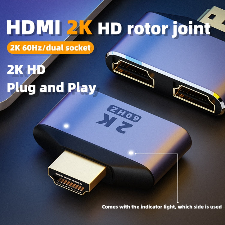 อะแดปเตอร์ HDMI 2K 60Hz 2 in 1 พร้อมไฟแสดงสถานะ