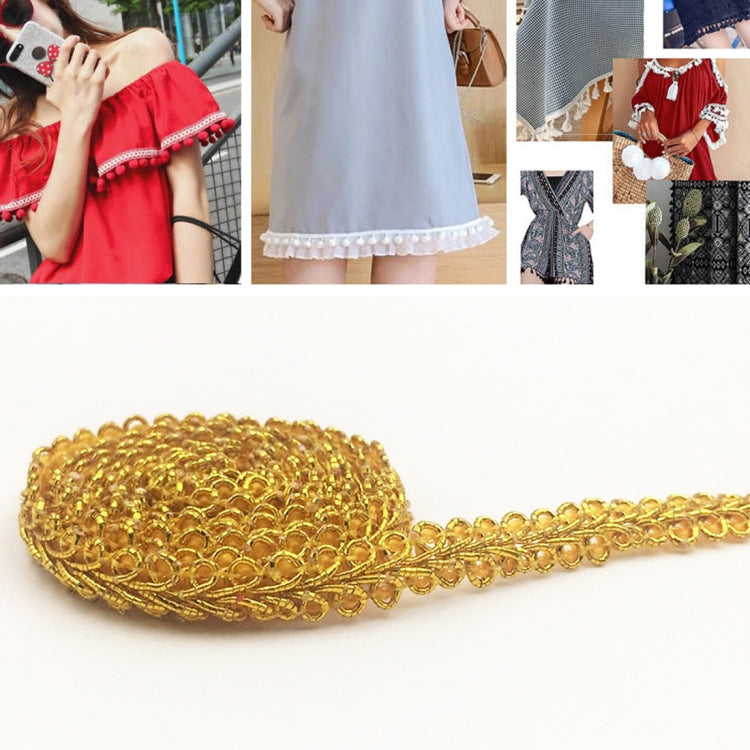 WG000108 เข็มขัดลูกไม้ลายตะขาบโพลีเอสเตอร์ไหมอุปกรณ์เสื้อผ้า DIY ขนาด: 5000 x 0.8 ซม