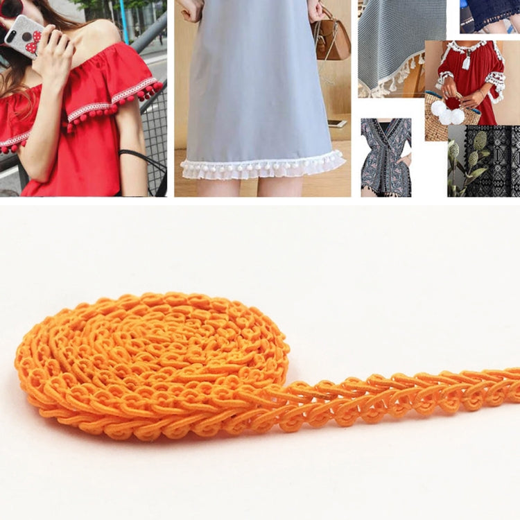 WG000108 เข็มขัดลูกไม้ลายตะขาบโพลีเอสเตอร์ไหมอุปกรณ์เสื้อผ้า DIY ขนาด: 5000 x 0.8 ซม