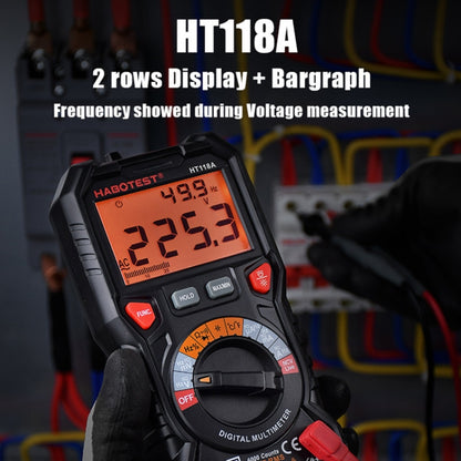 HABOTEST HT118D มัลติมิเตอร์แบบดิจิตอลความแม่นยำสูงแบบพกพา, HT118D