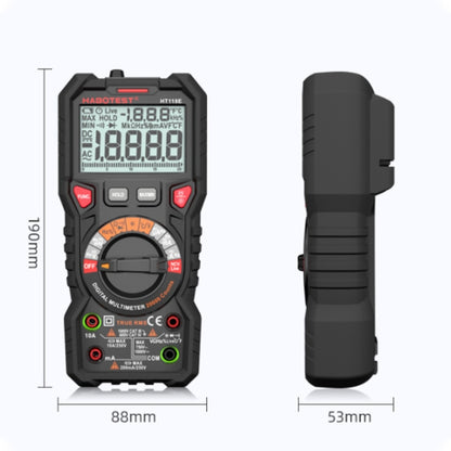 HABOTEST HT118E มัลติมิเตอร์แบบดิจิตอลป้องกันอัคคีภัยแบบมือถือความแม่นยำสูง, HT118E