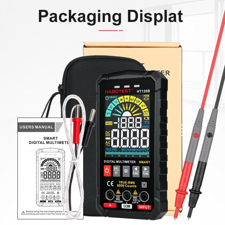 HABOTEST HT126B มัลติมิเตอร์แบบดิจิตอลความแม่นยำสูง, HT126B
