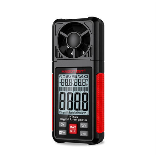 HABOTEST HT605 จอแสดงผลดิจิตอลอัจฉริยะแบบพกพาเครื่องทดสอบความเร็วลมแบบใช้มือถือ, HT605