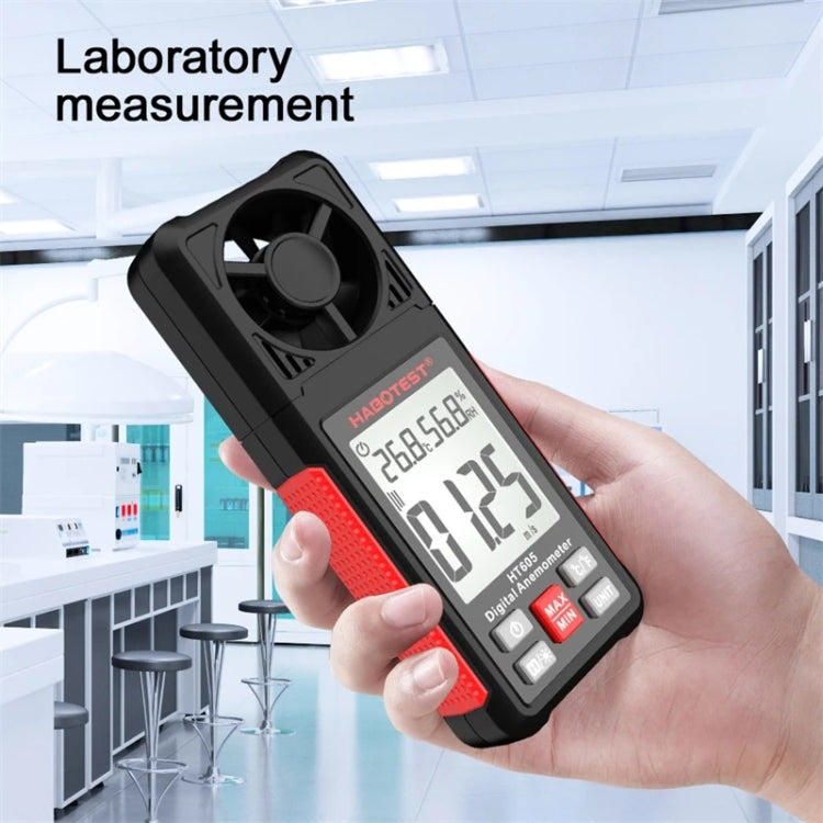 HABOTEST HT605 จอแสดงผลดิจิตอลอัจฉริยะแบบพกพาเครื่องทดสอบความเร็วลมแบบใช้มือถือ, HT605