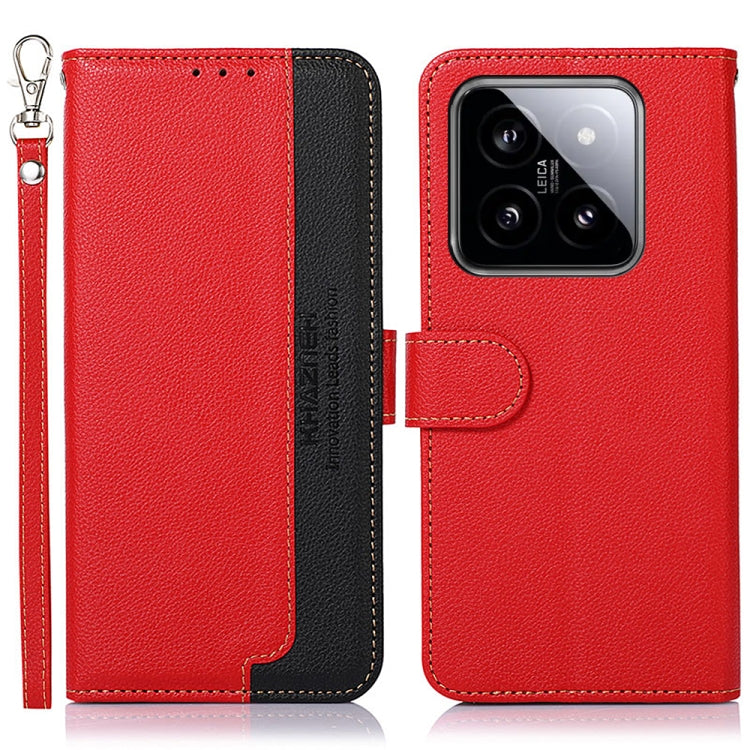 KHAZNEH เคสโทรศัพท์ RFID หนังลายลิ้นจี่, For Xiaomi Poco F6 / Redmi Turbo 3, For Xiaomi Poco F6 Pro, For Xiaomi Redmi K70 5G / K70 Pro 5G, For Xiaomi Redmi A3, For Xiaomi Redmi Note 13 Pro 4G / POCO M6 Pro 4G, For Xiaomi Redmi Note 13 4G               ...
