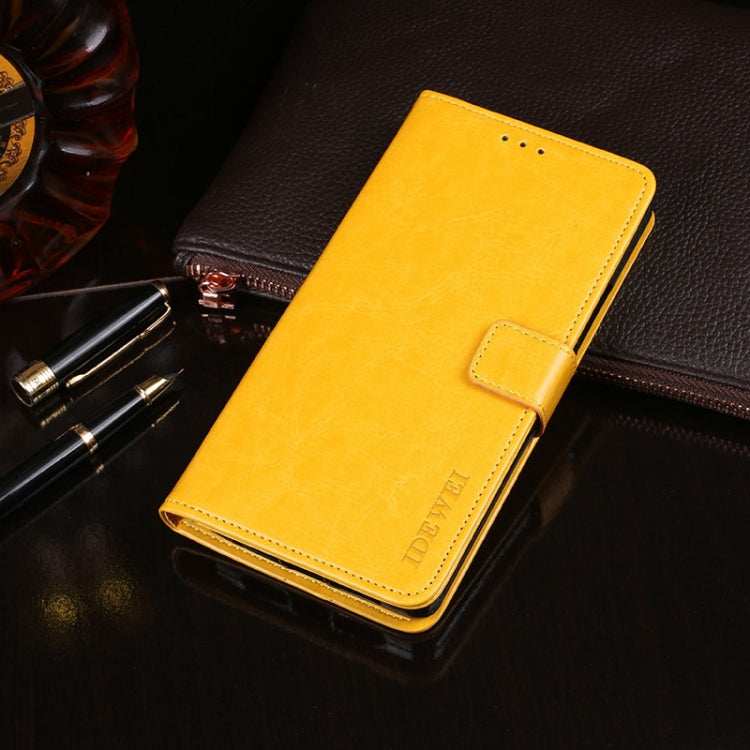idewei Crazy Horse Texture ซองหนังพลิกแนวนอนพร้อมตัวยึดและช่องเสียบการ์ดและกระเป๋าสตางค์, For OPPO A1K, For OPPO A3S, For OPPO A5 (2020), For OPPO A5s, For OPPO A7, For OPPO K5