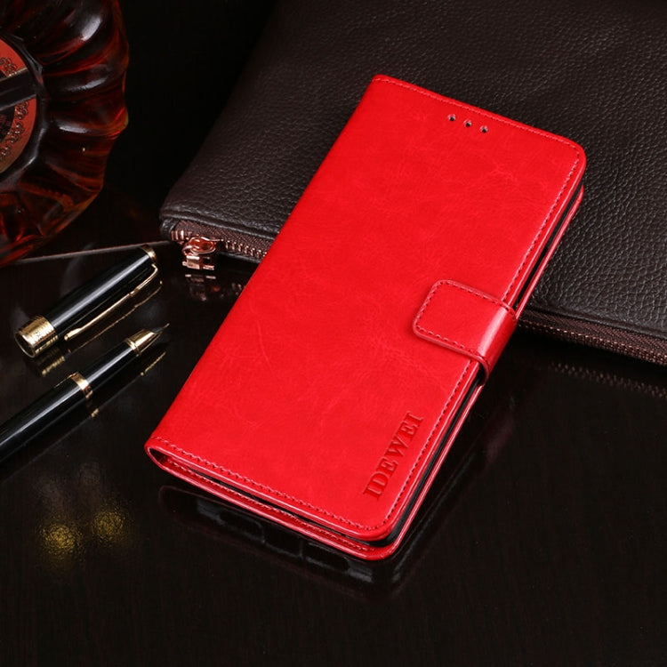 idewei Crazy Horse Texture ซองหนังพลิกแนวนอนพร้อมตัวยึดและช่องเสียบการ์ดและกระเป๋าสตางค์, For OPPO A1K, For OPPO A3S, For OPPO A5 (2020), For OPPO A5s, For OPPO A7, For OPPO K5
