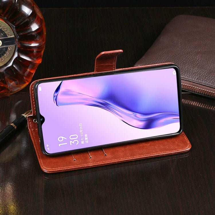 idewei Crazy Horse Texture ซองหนังพลิกแนวนอนพร้อมตัวยึดและช่องเสียบการ์ดและกระเป๋าสตางค์, For OPPO A8, For OPPO A9, For OPPO A9 (2020), For OPPO A11, For OPPO A31 (2020), For OPPO AX5
