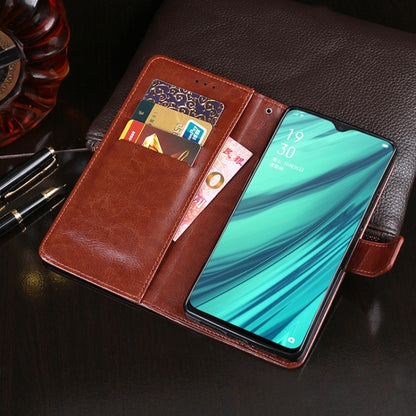 idewei Crazy Horse Texture ซองหนังพลิกแนวนอนพร้อมตัวยึดและช่องเสียบการ์ดและกระเป๋าสตางค์, For OPPO F11, For OPPO F11 Pro, For OPPO F15, For OPPO K3, For OPPO R15 Pro, For OPPO A7X