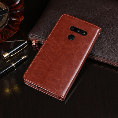 idewei Crazy Horse Texture ซองหนังพลิกแนวนอนพร้อมตัวยึดและช่องเสียบการ์ดและกระเป๋าสตางค์, For LG G8 ThinQ, For LG K20 (2019), For LG K40S, For LG K50S, For LG Stylo 5, For LG X power2