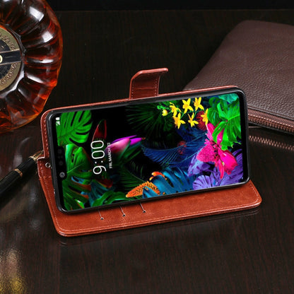 idewei Crazy Horse Texture ซองหนังพลิกแนวนอนพร้อมตัวยึดและช่องเสียบการ์ดและกระเป๋าสตางค์, For LG G8 ThinQ, For LG K20 (2019), For LG K40S, For LG K50S, For LG Stylo 5, For LG X power2