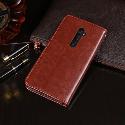 idewei Crazy Horse Texture ซองหนังพลิกแนวนอนพร้อมตัวยึดและช่องเสียบการ์ดและกระเป๋าสตางค์, For OPPO Reno2, For OPPO Realme 3 Pro, For OPPO Realme 5 Pro, For OPPO Realme X2