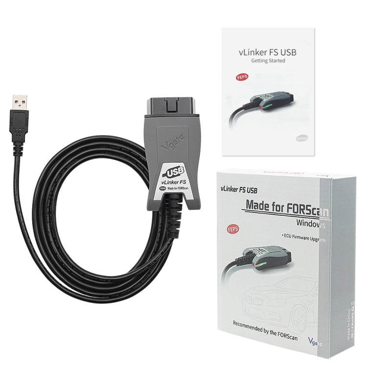 Vgate Vlinker FS ELM327 USB OBD2 เครื่องมือวินิจฉัยรถยนต์, Vlinker FS