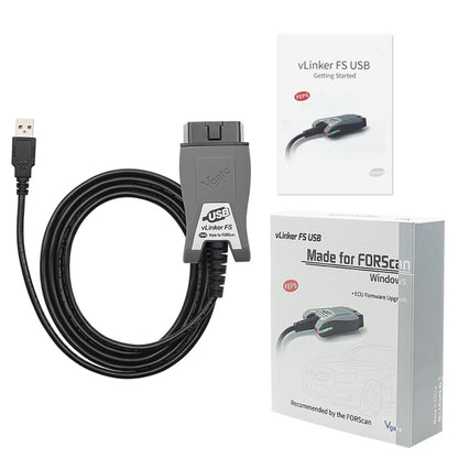 Vgate Vlinker FS ELM327 USB OBD2 เครื่องมือวินิจฉัยรถยนต์, Vlinker FS