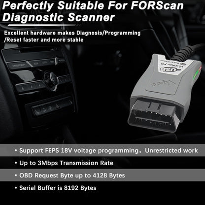 Vgate Vlinker FS ELM327 USB OBD2 เครื่องมือวินิจฉัยรถยนต์, Vlinker FS
