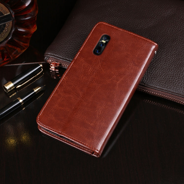 idewei Crazy Horse Texture ซองหนังพลิกแนวนอนพร้อมตัวยึดและช่องเสียบการ์ดและกระเป๋าสตางค์, For Vivo V15 Pro, For Vivo X23, For Vivo X30, For Vivo X30 Pro, For Vivo Y9s, For Vivo Y11 2019