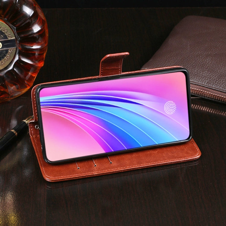 idewei Crazy Horse Texture ซองหนังพลิกแนวนอนพร้อมตัวยึดและช่องเสียบการ์ดและกระเป๋าสตางค์, For Vivo V15 Pro, For Vivo X23, For Vivo X30, For Vivo X30 Pro, For Vivo Y9s, For Vivo Y11 2019