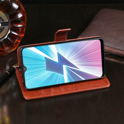 idewei Crazy Horse Texture ซองหนังพลิกแนวนอนพร้อมตัวยึดและช่องเสียบการ์ดและกระเป๋าสตางค์, For Vivo Y17 2019, For Vivo Z5x