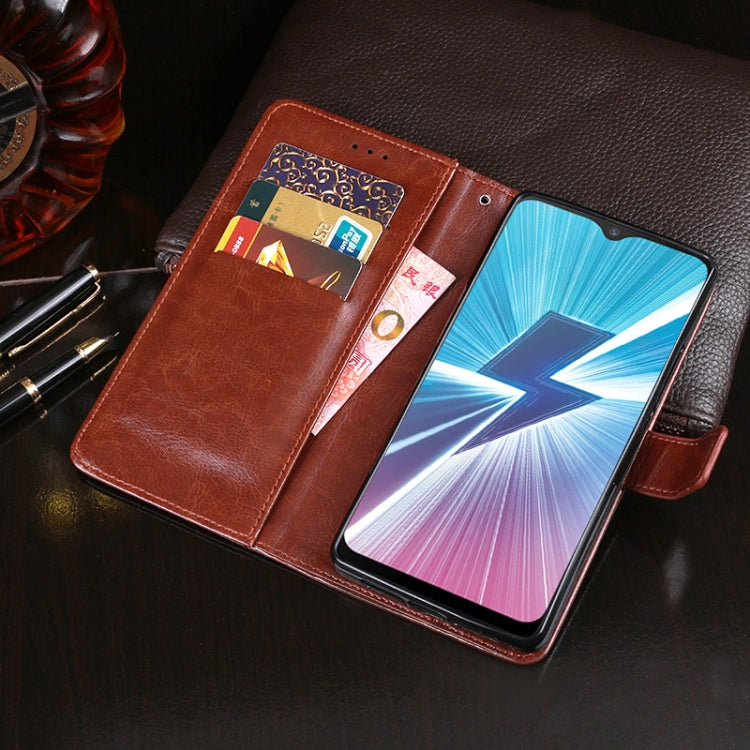idewei Crazy Horse Texture ซองหนังพลิกแนวนอนพร้อมตัวยึดและช่องเสียบการ์ดและกระเป๋าสตางค์, For Vivo Y17 2019, For Vivo Z5x