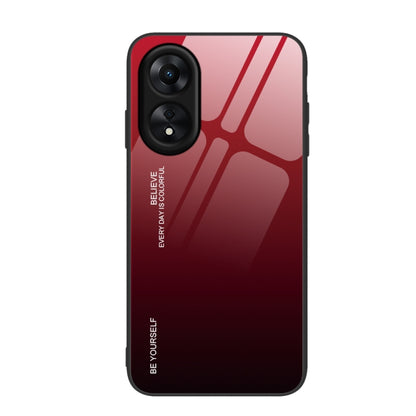 สำหรับ OPPO A17 เคสโทรศัพท์กระจกสีไล่โทนสี, For OPPO A17