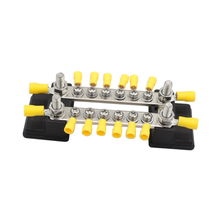 CP-3052 150A 12-48V RV Yacht บัสบาร์ 6 แถวคู่พร้อมขั้วต่อ 16 ชิ้น, CP-3052