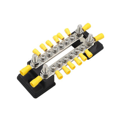 CP-3052 150A 12-48V RV Yacht บัสบาร์ 6 แถวคู่พร้อมขั้วต่อ 16 ชิ้น, CP-3052