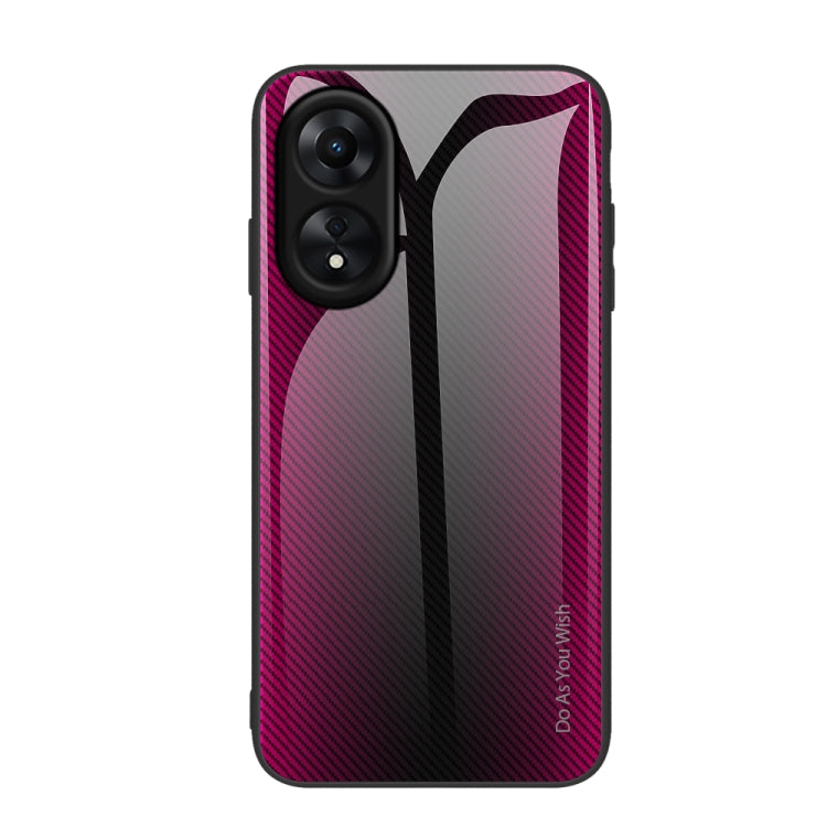 สำหรับ OPPO A17 Texture กระจกไล่ระดับสีเคสโทรศัพท์ TPU, For OPPO A17