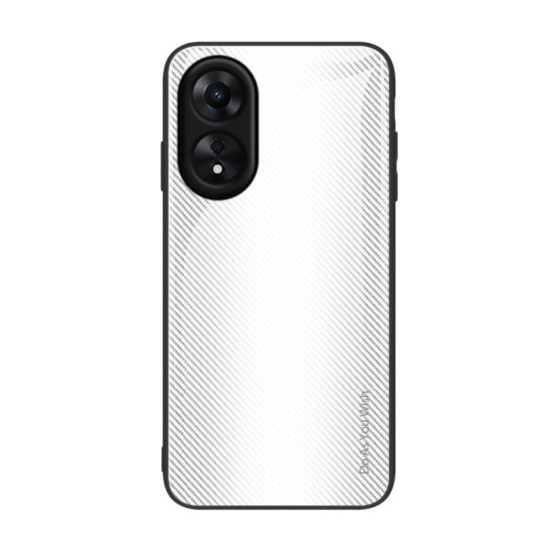 สำหรับ OPPO A17 Texture กระจกไล่ระดับสีเคสโทรศัพท์ TPU, For OPPO A17