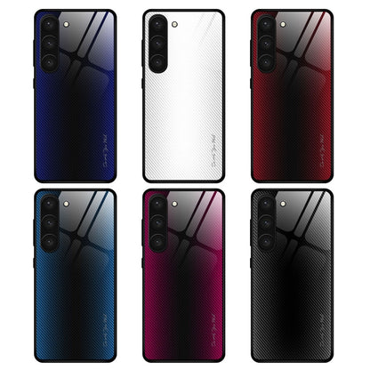 สำหรับ Samsung Galaxy S23 5G Texture กระจกไล่ระดับสีเคสโทรศัพท์ TPU, For Samsung Galaxy S23 5G