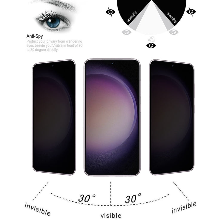 สำหรับ Samsung Galaxy S23 5G ฟิล์มกระจกนิรภัยความเป็นส่วนตัวพื้นผิวเรียบรองรับการปลดล็อคลายนิ้วมือ, For Samsung Galaxy S23 5G(1pc)